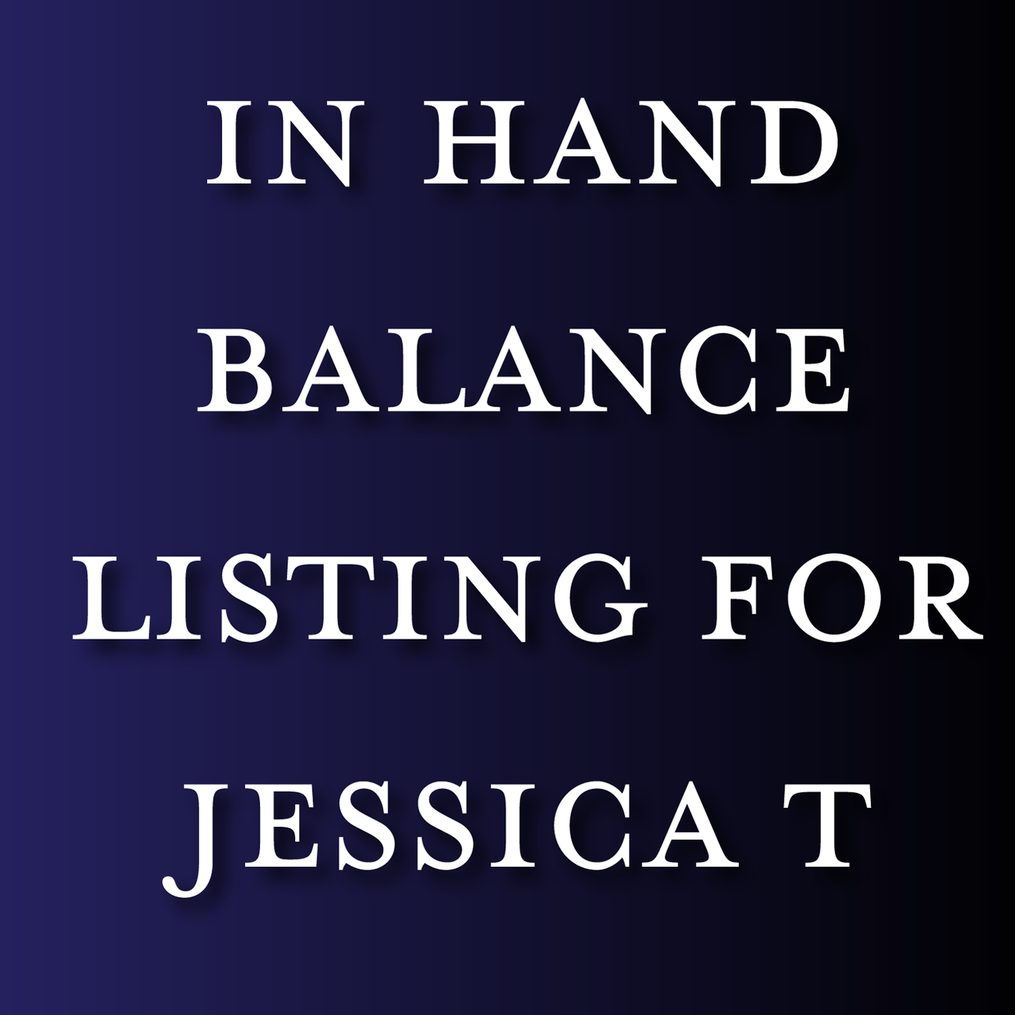 Balance Listing for Jessica T