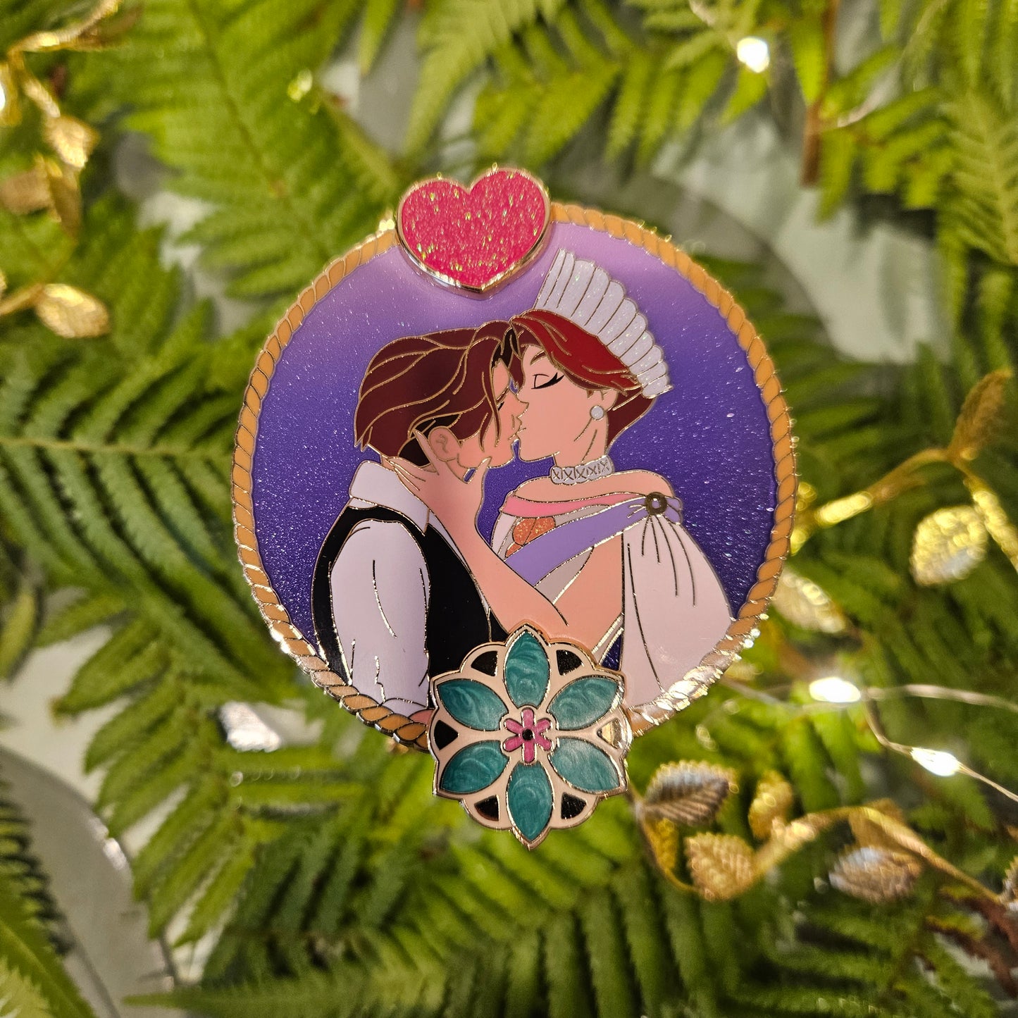 Russian Princess Retro Wedding Pin-on-Pin