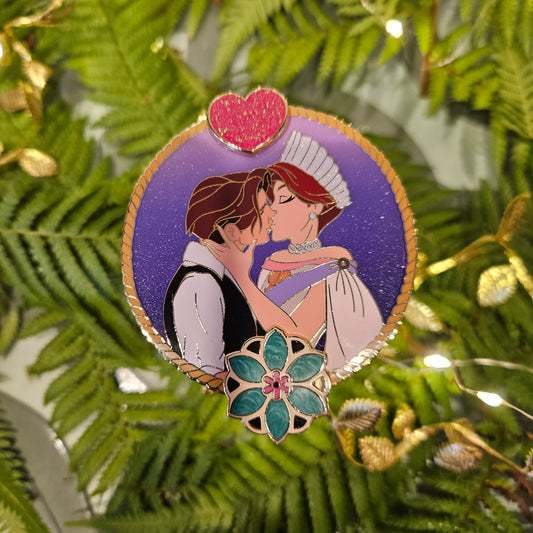 Russian Princess Retro Wedding Pin-on-Pin