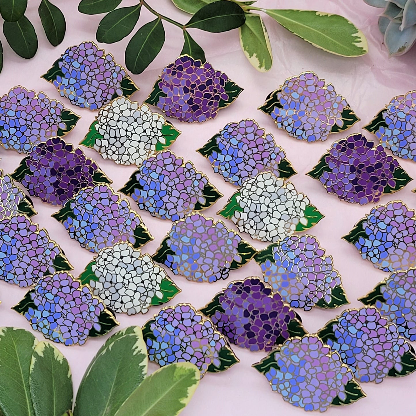 Hydrangea Pin