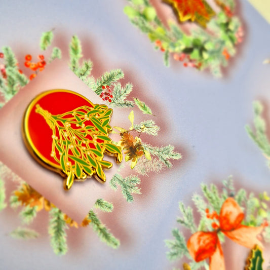 Festive Mistletoe Pin