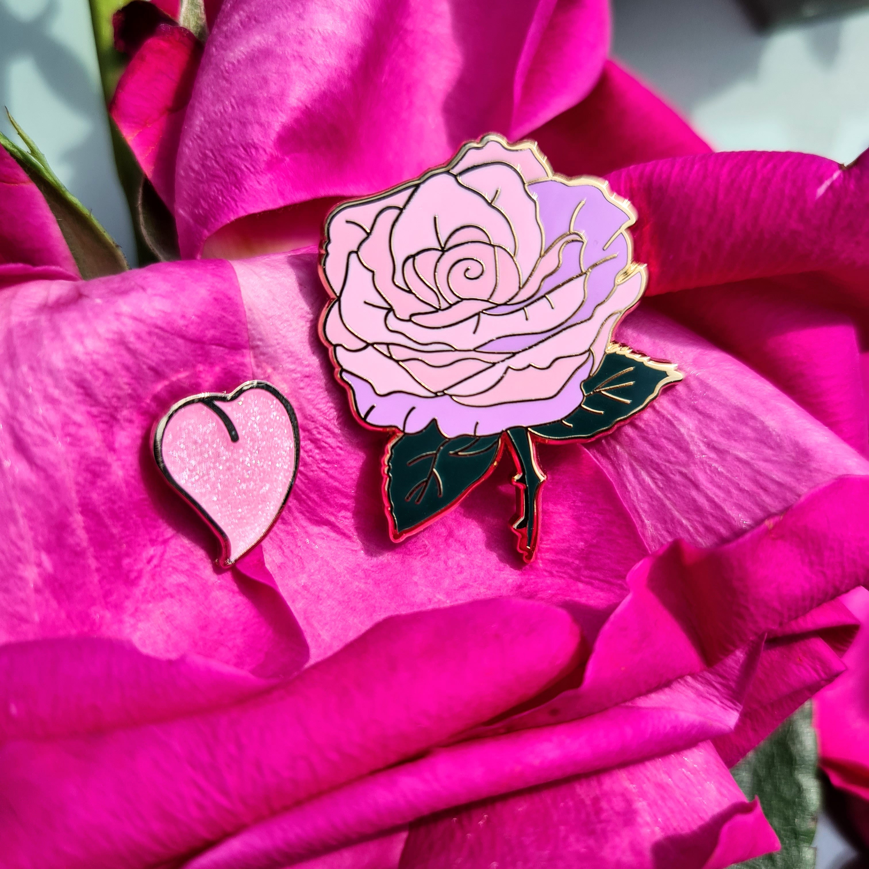Rose Pin Design Rose & Petal Pins – Petrichor Fae